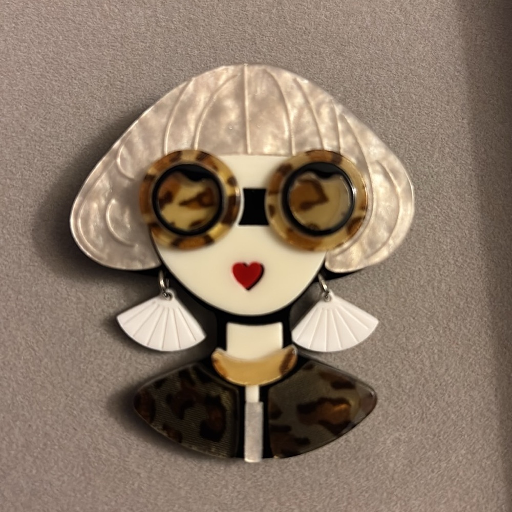 Young Iris Apfel Brooch